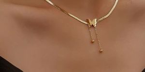 Gold Butterfly Pendant Necklace