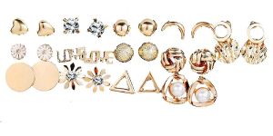 American Diamond Stud Earrings Set