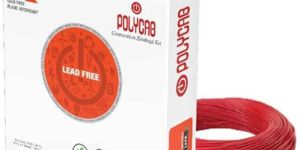 Polycab 0.75 Sqmm 90m Red Single Core FRLF Multistrand PVC Insulated Unsheathed Industrial Cable