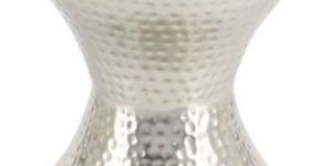 Beardall 19 Inch Iron Drum End Table with Storage