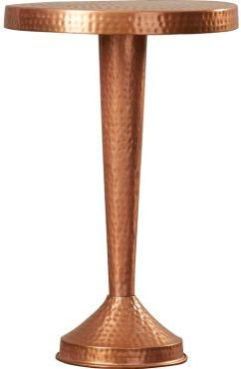 Beardall Aluminum Accent Table with Hammered Design