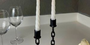 DecorativeMetal Chain Candle Holder