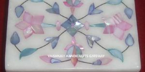 Indian Hand Carved Mother of Pearl Storage Box