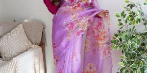 Partywear Embroidered Saree