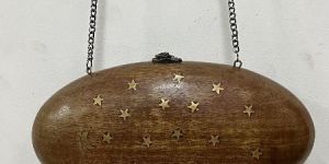 Ladies Wooden Clutch Bag