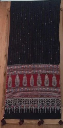 Ajrakh Printed Black Dupatta