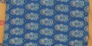 Blue Ajrakh Printed Cotton Fabric