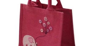 Printed Gift Handled Jute Bag