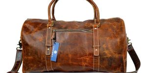 20 Inch Buffalo Leather Duffle Bag