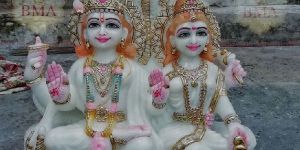 Marble Laxmi Narayan Statue