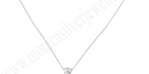 White Rhodium Silver Pendant