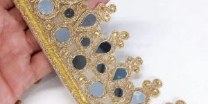 Embroidered Mirror Work Lace