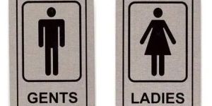Aluminum Toilet Sign Board