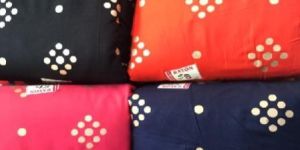 Gold Rayon Printed Fabric