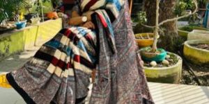 Ajrakh Modal Silk Saree