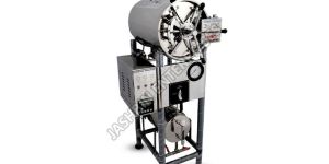 Double Walled Semi Automatic Digital Cylindrical Horizontal Autoclave
