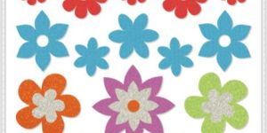 Neon Sparkle Glitter Stickers