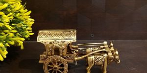 Brass Bullock Cart Idol