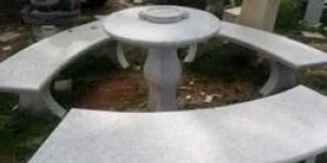 Stone Garden Bench Table Set