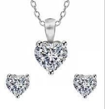Heart Sterling Silver Jewelry Set