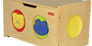 Wooden Brown Toy Storage Box