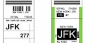 Airline Luggage Label