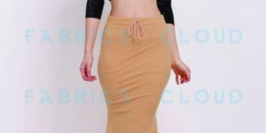 Women's Flared & Stretchable Saree Shilouette With Drawstring(Skin)