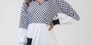 Ladies Checkboard Printed Dress