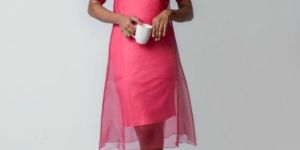 Ladies Pink Two Piece Dress