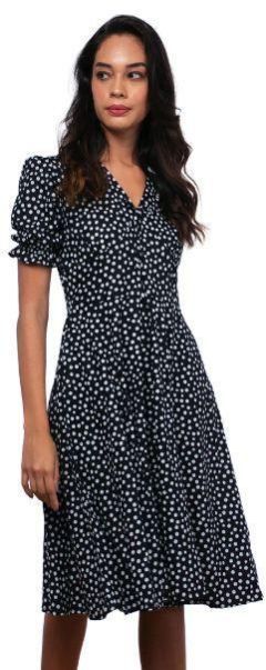 Ladies Polka Midi Dress