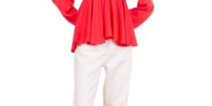 Ladies Red Peplum Top