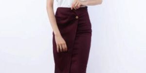 Ladies Solid Wrap Skirt