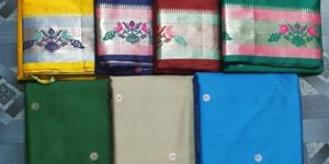 Silk Cotton Jacquard Border Saree