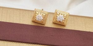 Brass Golden Artificial Earrings Set