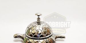 Vintage Hotel Receptionist Decor Turtle Shaped Rustic Ring Bell