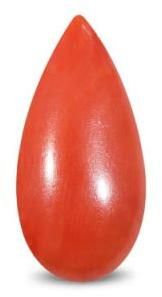 Pear Coral Cabochon Stone