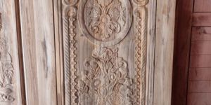 Sagwan Wood Door Carving