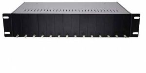 Media Converter Chassis 14 Slot, 19 Inch Rack Mount, Dual Power Supply, Dual Fan
