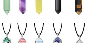 Agate Crystal Double Point Pendant