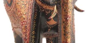 Decorative Wooden Hand Painted Elephant