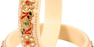 Gold Foil Work Resin Bangles