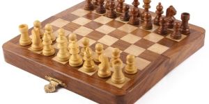 Square Shaped Wooden Magnetic Chess