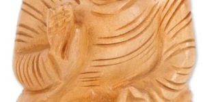 Wooden Meditating Buddha