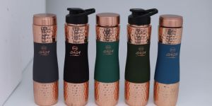 Designer Silk Water Bottles Pure Copper