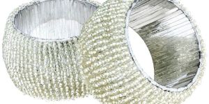 Silver Beaded Napkin Ring