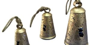 Handmade antique cone shape Rustic finish cowbell\ Christmas decor bell\cow bell