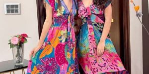 Silk Boho Fashion Dress