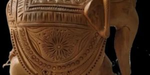 Wooden Elephant Sculpture