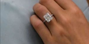 Radiant Square Cut Diamond Solitaire Engagement Ring