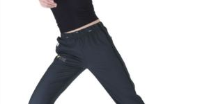 Women Grey NS Polyester Track Pant with Grip and Pai Pin